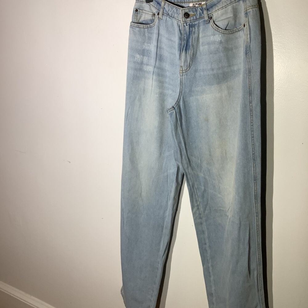 Baggy jeans white washed